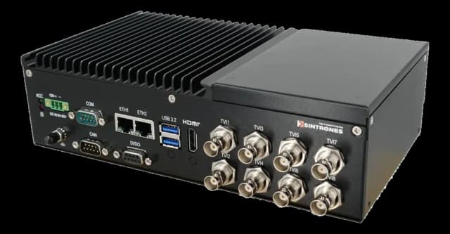 Computer Edge AI fanless NVIDIA Jetson Orin NX, 8 ingressi TVI/AHD, montaggio a parete